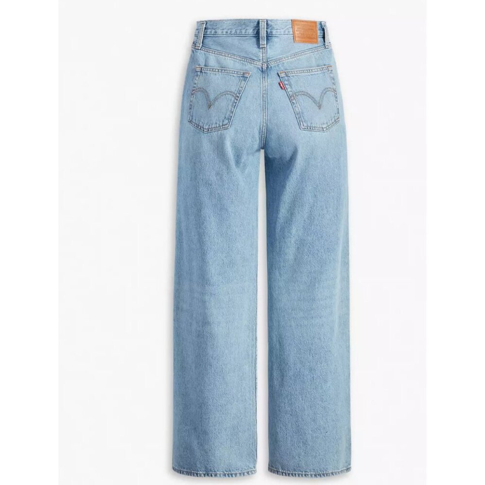 Levi's 34x32 Premium Ribcage Wide Leg Women's Jeans Far And Wide Light Wash - Picture 7 of 9